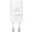 Baseus GaN5 Mini USB-C hálózati gyorstöltő adapter, 20W, fehér
