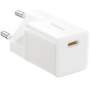 Baseus GaN5 Mini USB-C hálózati gyorstöltő adapter, 25W, fehér