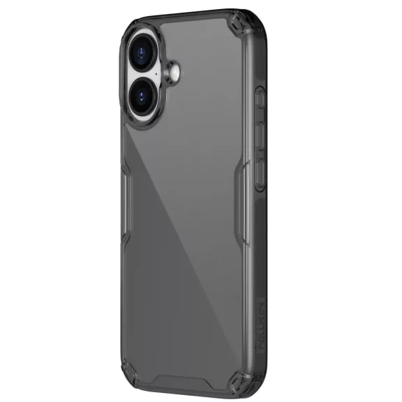 Nillkin Nature Pro Apple iPhone 17 szilikon tok, átlátszó-fekete