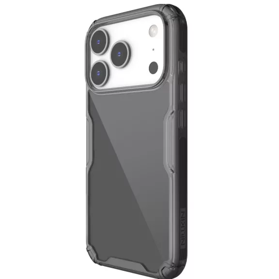 Nillkin Nature Pro Apple iPhone 17 Pro Max szilikon tok, átlátszó-fekete