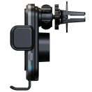 Forcell F-Grip Grand autós tartó / autós töltő szellőzőrácsba, vezeték nélküli / wireless töltéssel, 15W, ezüst