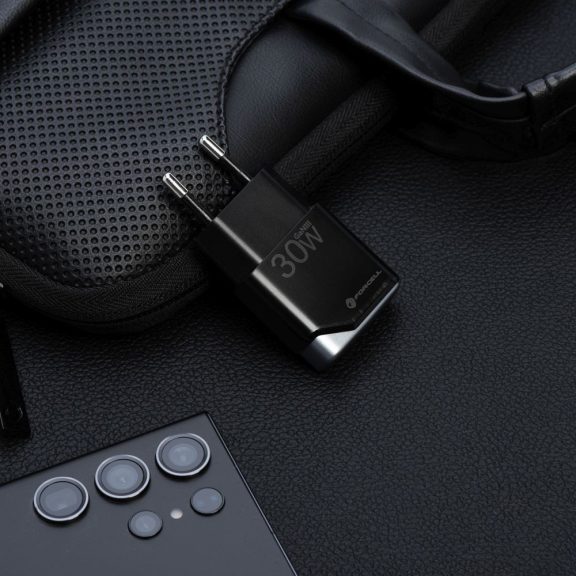 Forcell F-Energy GaN III B245201(2C) 2xUSB-C töltő adapter, PD, QC4.0, 3A, 45W, fekete