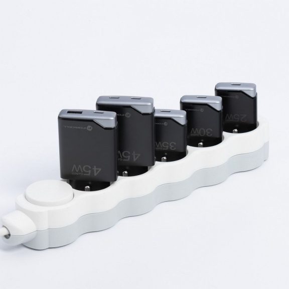 Forcell F-Energy GaN III B245202(1A1C) USB-C + USB-A töltő adapter, PD, QC4.0, 3A, 45W, fekete