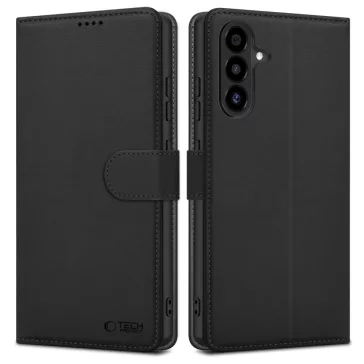   Tech-Protect Wallet Samsung Galaxy A17 flip / kinyitható tok kártyatartóval, fekete