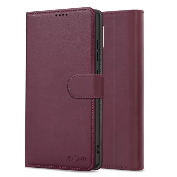   Tech-Protect Wallet Samsung Galaxy A17 flip / kinyitható tok kártyatartóval, bordó