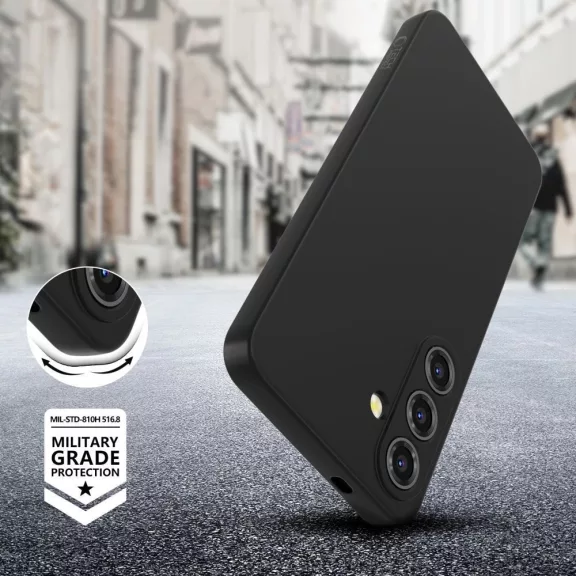 Tech-Protect Icon Samsung Galaxy A17 szilikon tok mikroszálas béléssel, kék