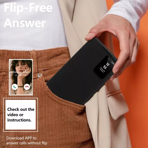 Tech-Protect Smart Wallet Samsung Galaxy A56 flip / kinyitható tok, fekete