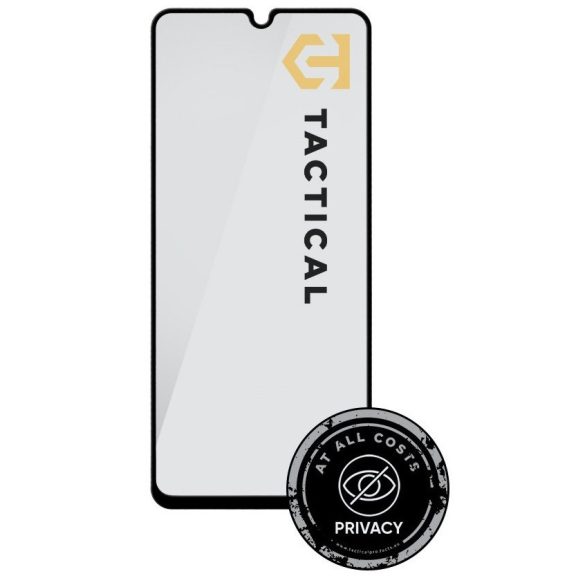 Tactical Glass Shield Privacy Stealth 5D Xiaomi Redmi 14C 4G / A4 5G / A5 4G / Poco C75 betekintésgátló kijelzővédő üvegfólia, fekete