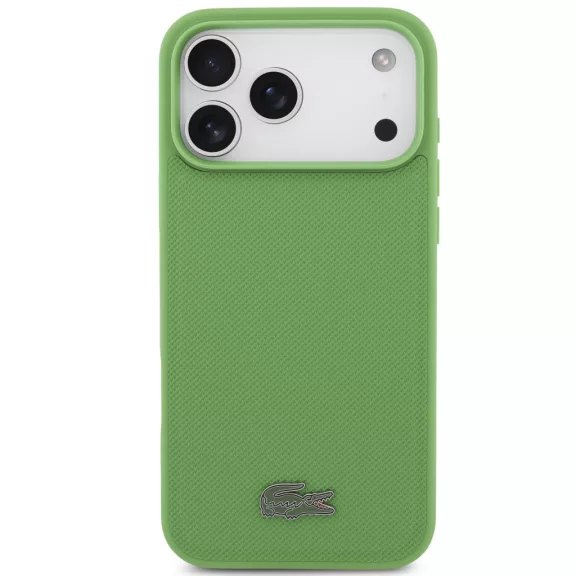 Lacoste Iconic Petit Pique Apple iPhone 17 Pro Max MagSafe tok + kártyatartó pénztárca, zöld