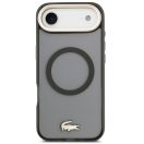 Lacoste PC/TPU Frosted Finish Gold Logo Apple iPhone Air (2025) MagSafe tok kameravédő peremmel, fekete-arany