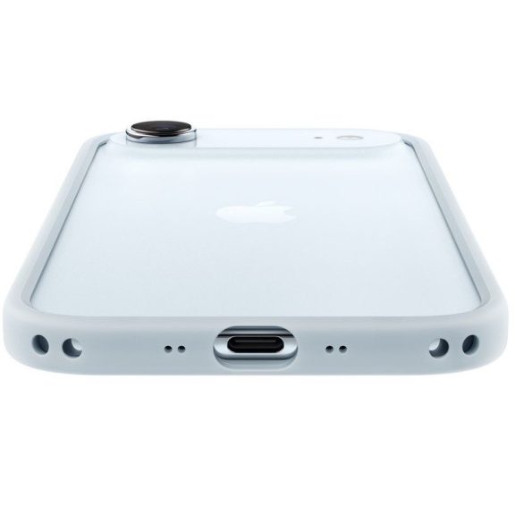 Apple iPhone Air (2025) Bumper gyári tok, Crossbody Strap kompatibilis, Light Gray, szürke