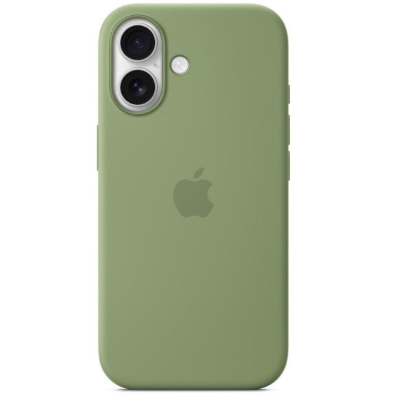 Apple iPhone 17 gyári szilikon tok, MagSafe, világoszöld