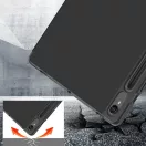 Origami Smart Case Samsung Galaxy Tab S7 Plus / Tab S7 FE / Tab S8 Plus mappa tok, érintőceruza tartóval, fekete