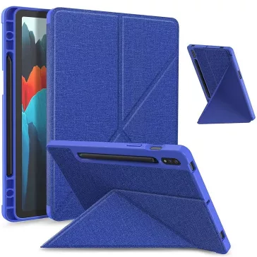   Origami Smart Case Apple iPad Air 11 (2024 / 2025) / iPad Air 4 / 5 (2020 / 2022) mappa tok, érintőceruza tartóval, kék