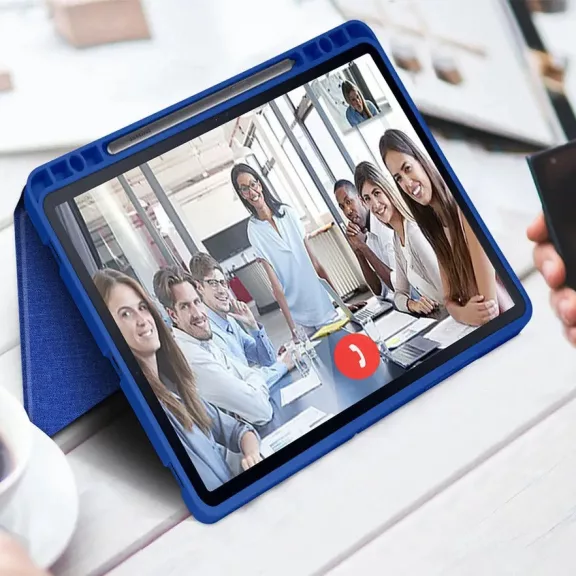 Origami Smart Case Apple iPad Air 11 (2024 / 2025) / iPad Air 4 / 5 (2020 / 2022) mappa tok, érintőceruza tartóval, kék