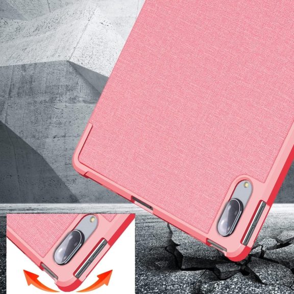 Origami Smart Case Apple iPad Air 11 (2024 / 2025) / iPad Air 4 / 5 (2020 / 2022) mappa tok, érintőceruza tartóval, rózsaszín