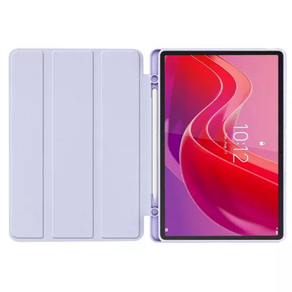Tech-Protect Sc Pen Lenovo Tab M11 oldalra nyíló, kitámasztható mappa tok ceruza tartóval, lila