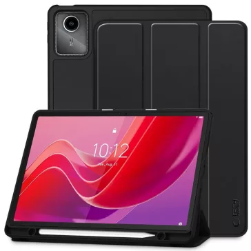   Tech-Protect Sc Pen Lenovo Tab M11 oldalra nyíló, kitámasztható mappa tok ceruza tartóval, fekete