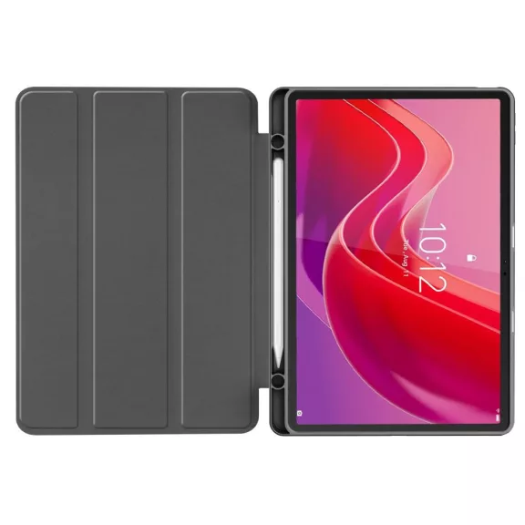 Tech-Protect Sc Pen Lenovo Tab M11 oldalra nyíló, kitámasztható mappa tok ceruza tartóval, fekete