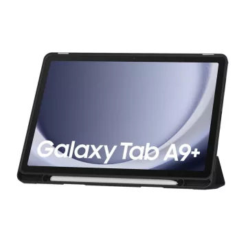   Tech-Protect Sc Pen Samsung Galaxy Tab A9+ oldalra nyíló, kitámasztható mappa tok ceruza tartóval, fekete