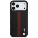 BMW M Perforated Stripe Logo Apple iPhone 17 Pro Max MagSafe hátlap tok, fekete-piros