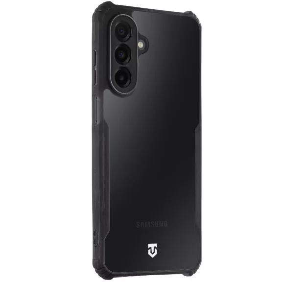 Tactical Quantum Stealth Samsung Galaxy A17 hátlap tok, átlátszó/fekete