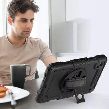   Tech-Protect Solid Samsung Galaxy Tab A9 tablet tok kitámasztóval, fekete