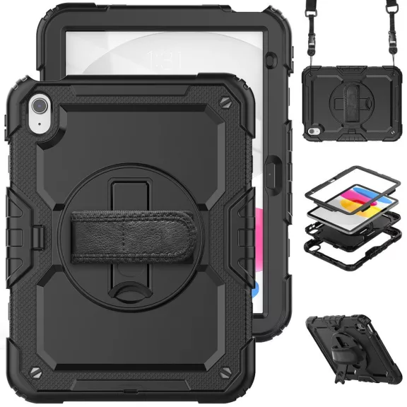 Tech-Protect Solid Lenovo Tab M11 tablet tok kitámasztóval, fekete