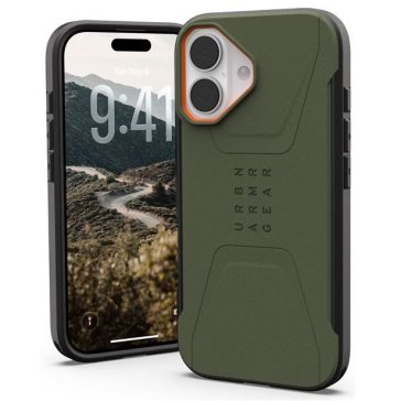   UAG Civilian Apple iPhone 17 hátlap tok, MagSafe, olive/orange