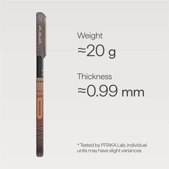 Pitaka Ultra Slim Apple iPhone 17 Pro Max hátlap tok, Aramid, MagSafe, sunset