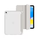 Tech-Protect Sc Pen Hybrid Apple iPad 11 2025 / 10.9 2022 oldalra nyíló, kitámasztható mappa tok ceruza tartóval, kristály ezüst