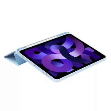   Tech-Protect Sc Pen Apple Air 11 (2024 / 2025) / iPad Air 4 / 5 (2020 / 2022) oldalra nyíló, kitámasztható mappa tok ceruza tartóval, világoskék