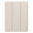 Tech-Protect Sc Pen Apple Air 11 (2024 / 2025) / iPad Air 4 / 5 (2020 / 2022) oldalra nyíló, kitámasztható mappa tok ceruza tartóval, bézs