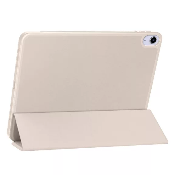 Tech-Protect Sc Pen Apple Air 11 (2024 / 2025) / iPad Air 4 / 5 (2020 / 2022) oldalra nyíló, kitámasztható mappa tok ceruza tartóval, bézs