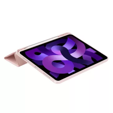   Tech-Protect Sc Pen Apple Air 11 (2024 / 2025) / iPad Air 4 / 5 (2020 / 2022) oldalra nyíló, kitámasztható mappa tok ceruza tartóval, rózsaszín