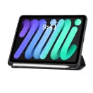 Tech-Protect Sc Pen Apple iPad Mini 7 / iPad Mini 6 2021 oldalra nyíló, kitámasztható mappa tok ceruza tartóval, fekete