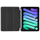 Tech-Protect Sc Pen Apple iPad Mini 7 / iPad Mini 6 2021 oldalra nyíló, kitámasztható mappa tok ceruza tartóval, fekete
