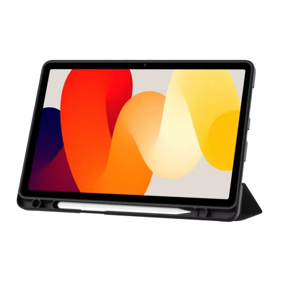 Tech-Protect Sc Pen Xiaomi Redmi Pad SE (11.0) oldalra nyíló, kitámasztható mappa tok ceruza tartóval, fekete