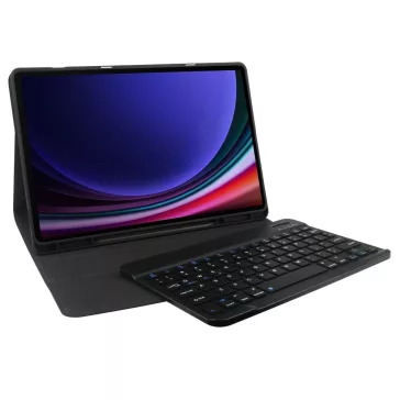   Tech-Protect Sc Pen Samsung Galaxy Tab S9 FE+ oldalra nyíló, kitámasztható mappa tok ceruza tartóval, billentyűzettel, fekete