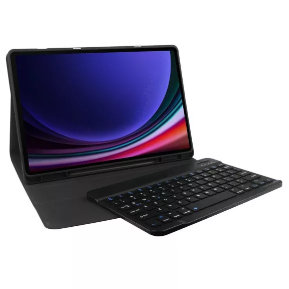 Tech-Protect Sc Pen Samsung Galaxy Tab S9 FE+ oldalra nyíló, kitámasztható mappa tok ceruza tartóval, billentyűzettel, fekete