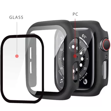   Tech-Protect Defense360 Apple Watch 7 / 8 / 9 (45mm) ütésálló tok kijelzővédelemmel, átlátszó