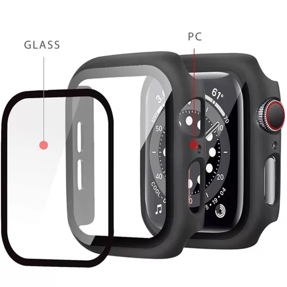 Tech-Protect Defense360 Apple Watch 7 / 8 / 9 (41mm) ütésálló tok kijelzővédelemmel, átlátszó