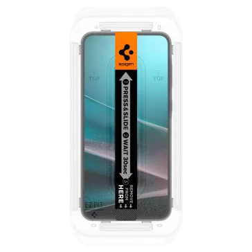   Spigen Glas.tR SLIM EZ Fit Samsung Galaxy A36 tempered kijelzővédő fólia felhelyező kerettel (2db)