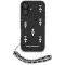 Karl Lagerfeld Saffiano Crystals iPhone 16 hátlap tok karlánccal, fekete