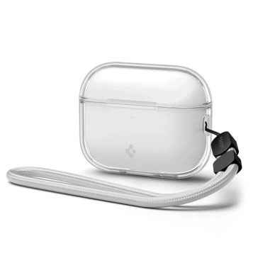   Spigen Liquid Crystal Apple Airpods Pro 3 szilikon tok, csuklópánttal, Crystal Clear, átlátszó