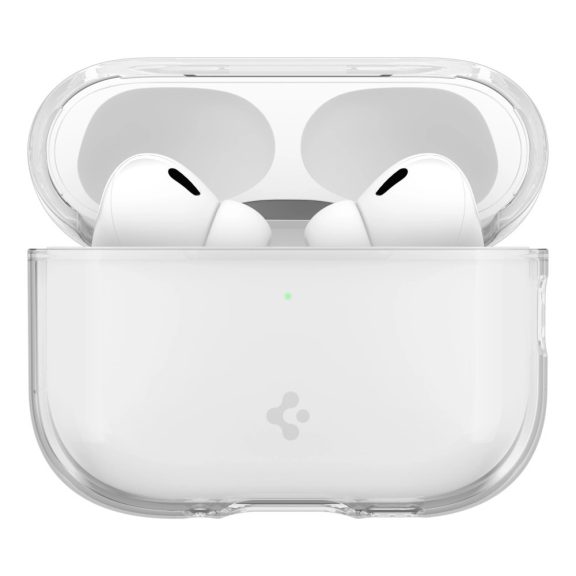 Spigen Liquid Crystal Apple Airpods Pro 3 szilikon tok, csuklópánttal, Crystal Clear, átlátszó
