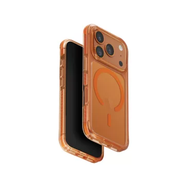  Uniq Combat Magclick Apple iPhone 17 Pro MagSafe tok, átlátszó-narancs