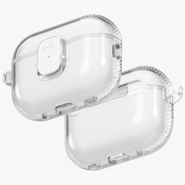   Uniq Glase Pro Apple AirPods Pro 3 tok karabinerrel, átlátszó