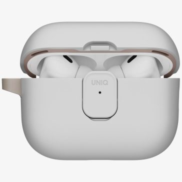   Uniq Clyde Apple AirPods Pro 3 tok karabinerrel, szürke-khaki