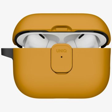   Uniq Clyde Apple AirPods Pro 3 tok karabinerrel, sárga-szürke